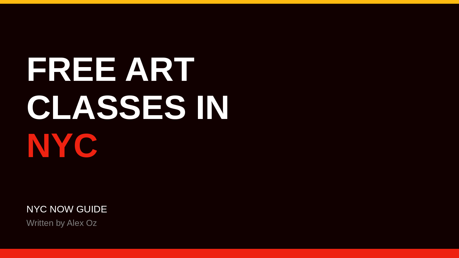 Free art and craft classes in NYC, and how to get into one — NYC Now Guide