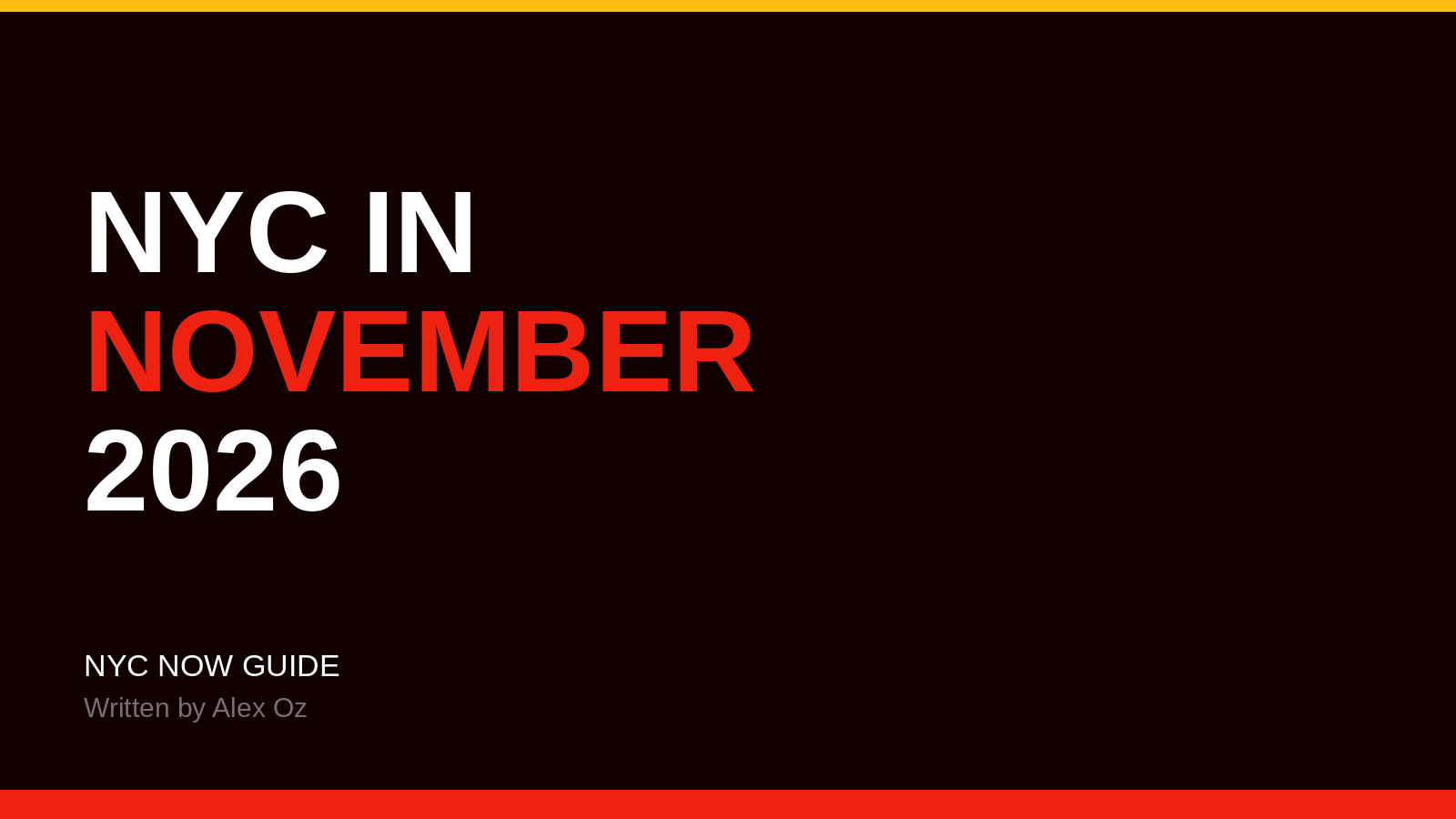Things to do in NYC in November 2026 — NYC Now Guide
